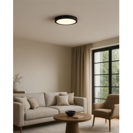 Oprawa sufitowa LED/18W/230V 3000/4000/6500K śr. 23 cm czarna