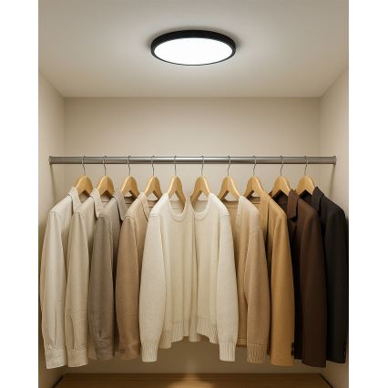 Oprawa sufitowa LED/18W/230V 3000/4000/6500K śr. 23 cm czarna