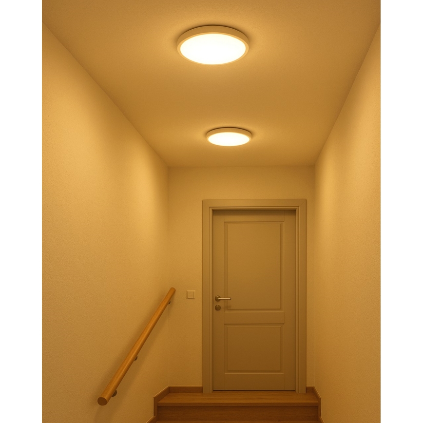 Oprawa sufitowa LED/18W/230V 3000/4000/6500K Ø 23 cm biała