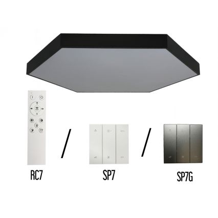 Oprawa sufitowa LED/240W/230V 3000/4000/6500K śr. 120 cm czarna