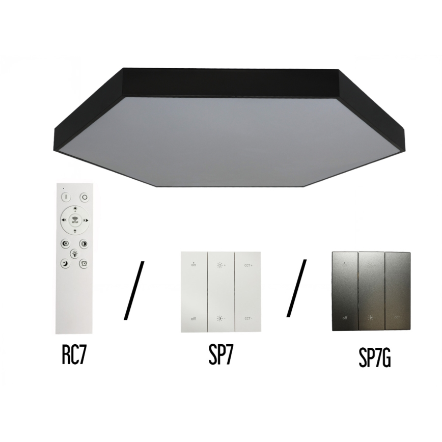 Oprawa sufitowa LED/240W/230V 3000/4000/6500K śr. 120 cm czarna