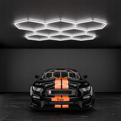 Oprawa sufitowa LED HEXAGON LED/350W/85-265V 6500K 313x298 cm CRI 90 IP44 biała