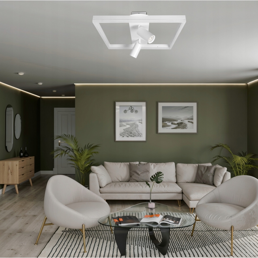 Oprawa sufitowa LED/38W/230V + 2xGU10/30W biała