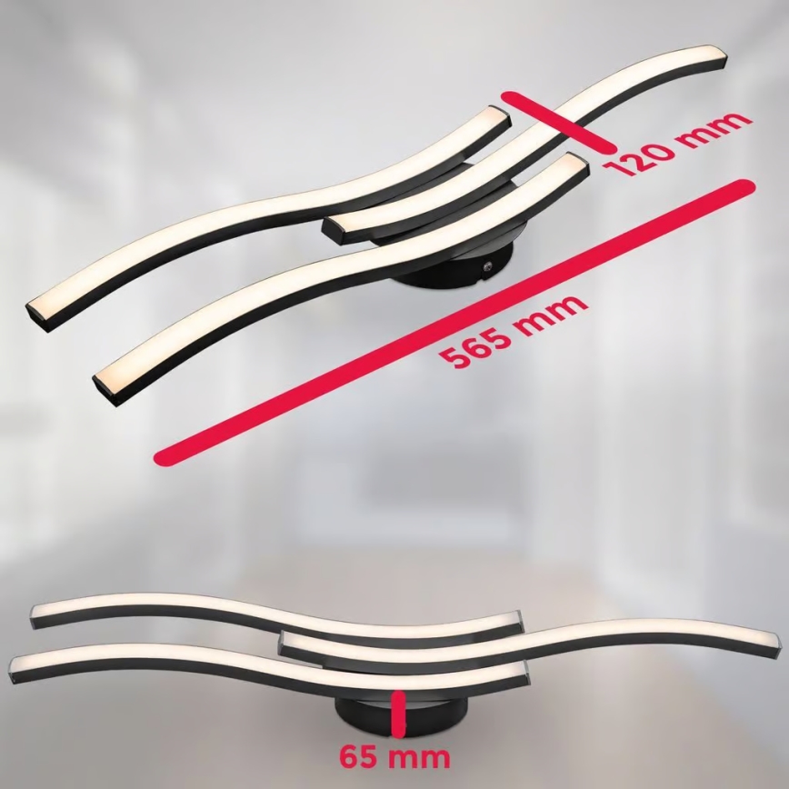 Oprawa sufitowa LED 3xLED/6W/230V 2700K czarna