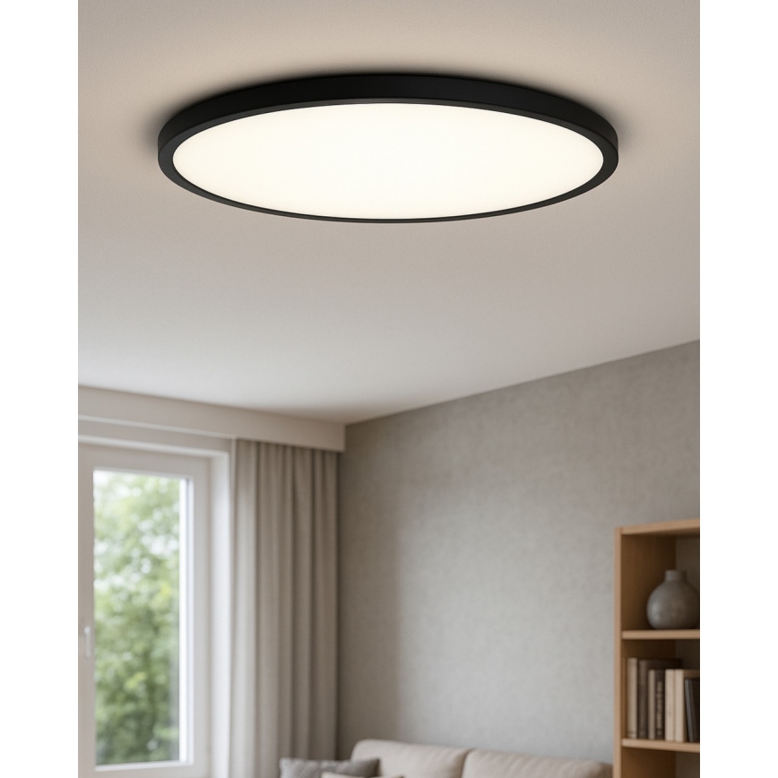 Oprawa sufitowa LED/40W/230V 3000/4000/6500K śr. 50 cm czarna