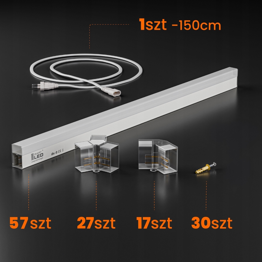 Oprawa sufitowa LED HEXAGON LED/456W/85-265V 4000K 522x298 cm CRI 90 IP54 biała