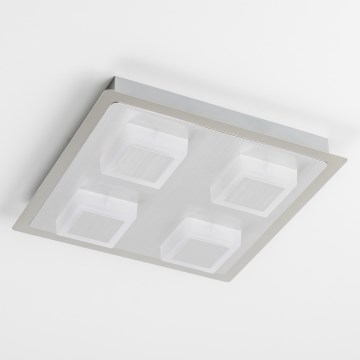 Oprawa sufitowa LED 4xLED/5W/230V 3000K 28x28 cm matowy chrom