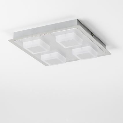Oprawa sufitowa LED 4xLED/5W/230V 3000K 28x28 cm matowy chrom