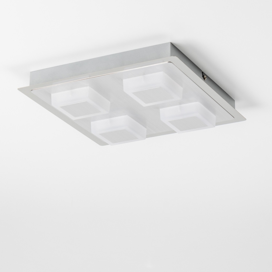 Oprawa sufitowa LED 4xLED/5W/230V 3000K 28x28 cm matowy chrom