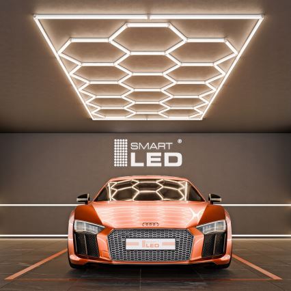 Lampa sufitowa LED HEXAGON LED/696W/85-265V 4000K 484x243 cm CRI 90 IP54 biała