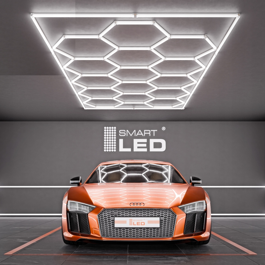 Oprawa sufitowa LED HEXAGON LED/696W/85-265V 6500K 484x243 cm CRI 90 IP54 biała