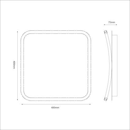 Oprawa sufitowa LED CALI LED/30W/230V 40x40 cm czarna