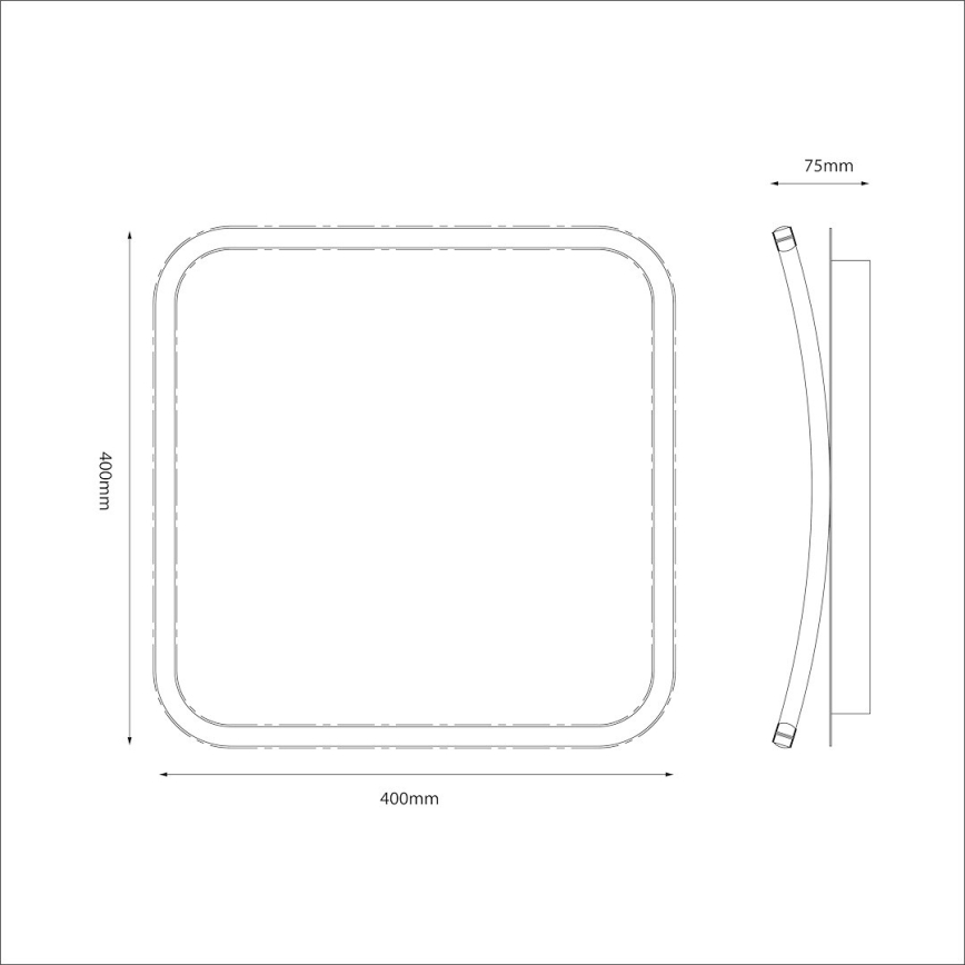 Oprawa sufitowa LED CALI LED/30W/230V 40x40 cm czarna