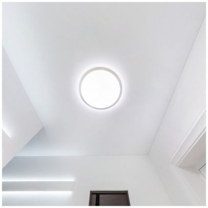 LED łazienkowa oprawa sufitowa DEFENDER LED/12/18/24W/230V 3000/4000/6500K IP65 śr. 30 cm biała