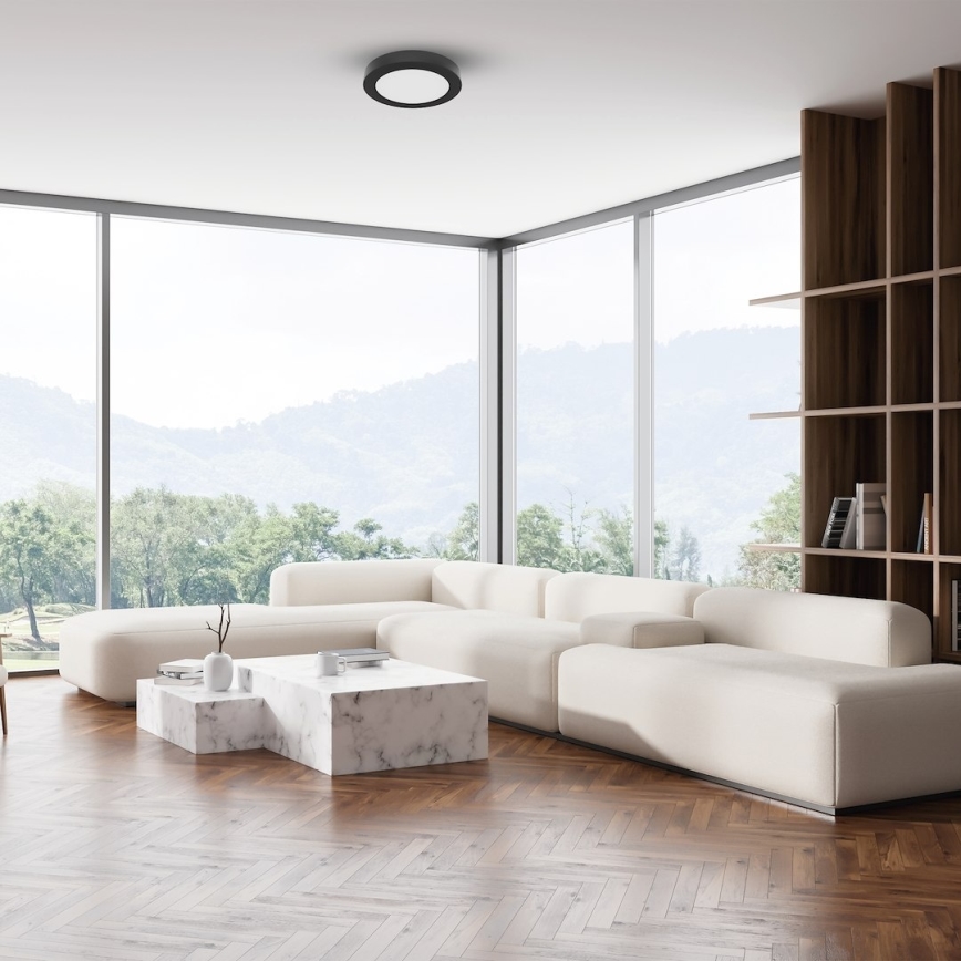 Oprawa sufitowa LED EVORA 6W 230V 3000/4000/6000 K, śr. 14 cm, czarna