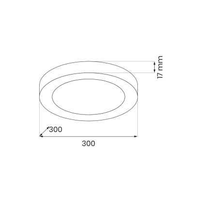 Oprawa sufitowa LED EVORA LED/24W/230V 3000/4000/6000K śr. 30 cm czarna