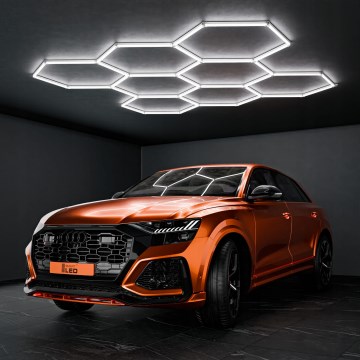 Oprawa sufitowa LED HEXAGON LED/350W/85-265V 6500K 313x298 cm CRI 90 IP44 biała