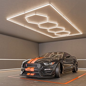 Oprawa sufitowa LED HEXAGON LED/426W/85-265V 4000K 484x243 cm CRI 90 IP44 biała