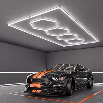 Oprawa sufitowa LED HEXAGON LED/426W/85-265V 6500K 484x243 cm CRI 90 IP54 biała