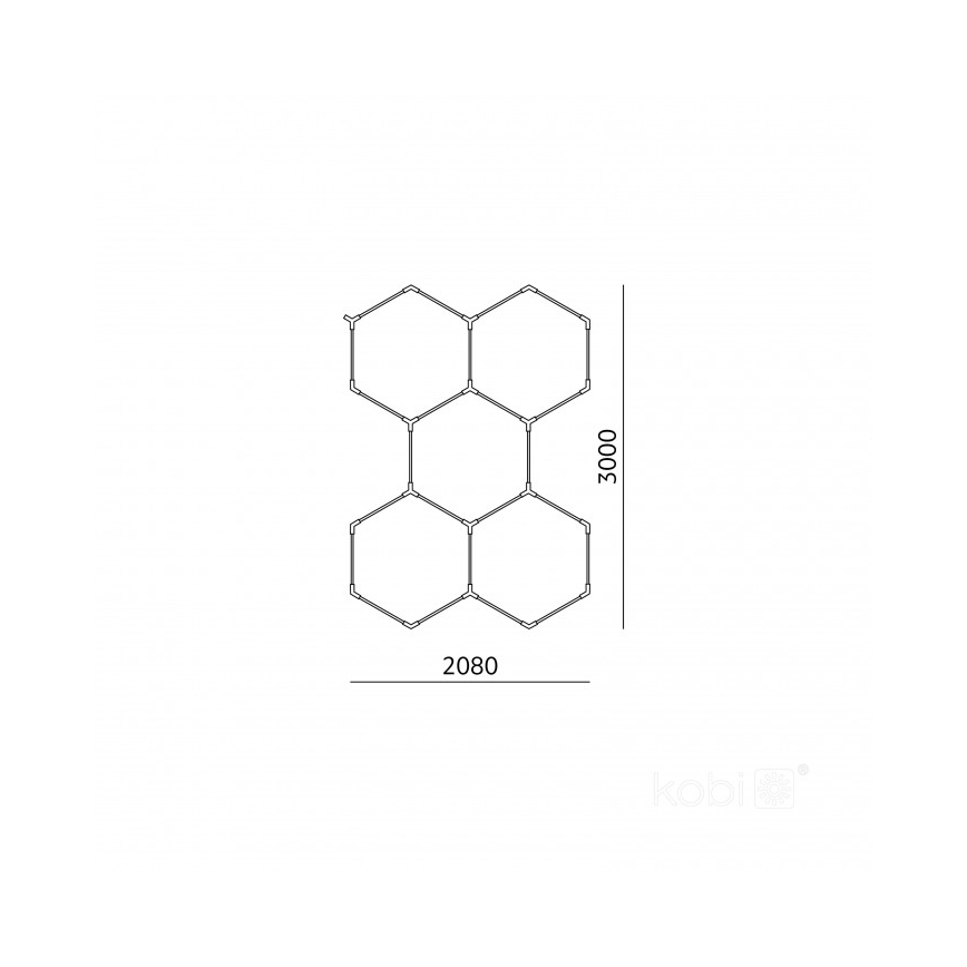 Oprawa sufitowa LED HEXLINE LED/216W/230V 6500K 208x300 cm biała