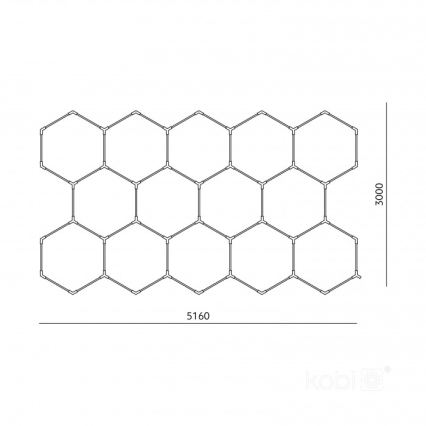 Oprawa sufitowa LED HEXLINE LED/513W/230V 4000K 300x516 cm biała