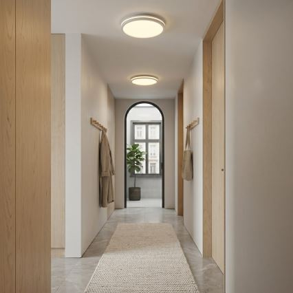 Oprawa sufitowa LED HUGO 12/18/24W, 230V, 3000/4000/6500K, Ø 30 cm, IP54, biała