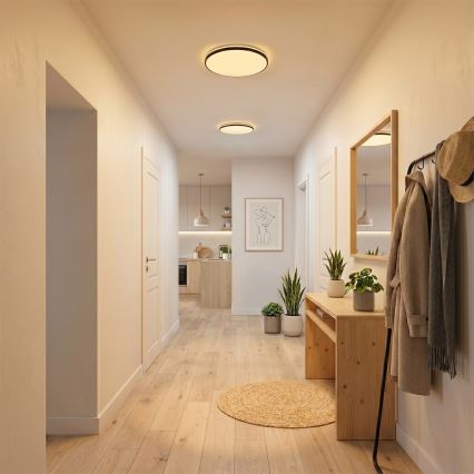 Lampa sufitowa LED HUGO LED/12/18/24W/230V 3000/4000/6500K Ø 30 cm IP54 czarna