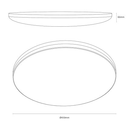 Oprawa sufitowa LED HUGO LED/21/32/42W/230V 3000/4000/6500K średnica 45 cm IP54 czarna