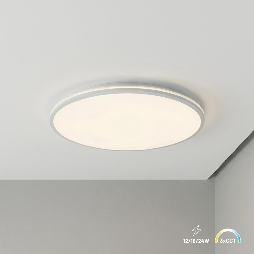 Oprawa sufitowa LED HUGO LED/16/24/32W/230V 3000/4000/6500K śr. 37 cm IP54 biała