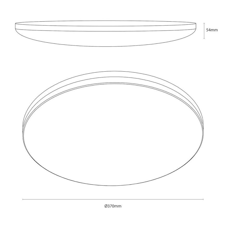 Oprawa sufitowa LED HUGO LED/16/24/32W/230V 3000/4000/6500K śr. 37 cm IP54 biała