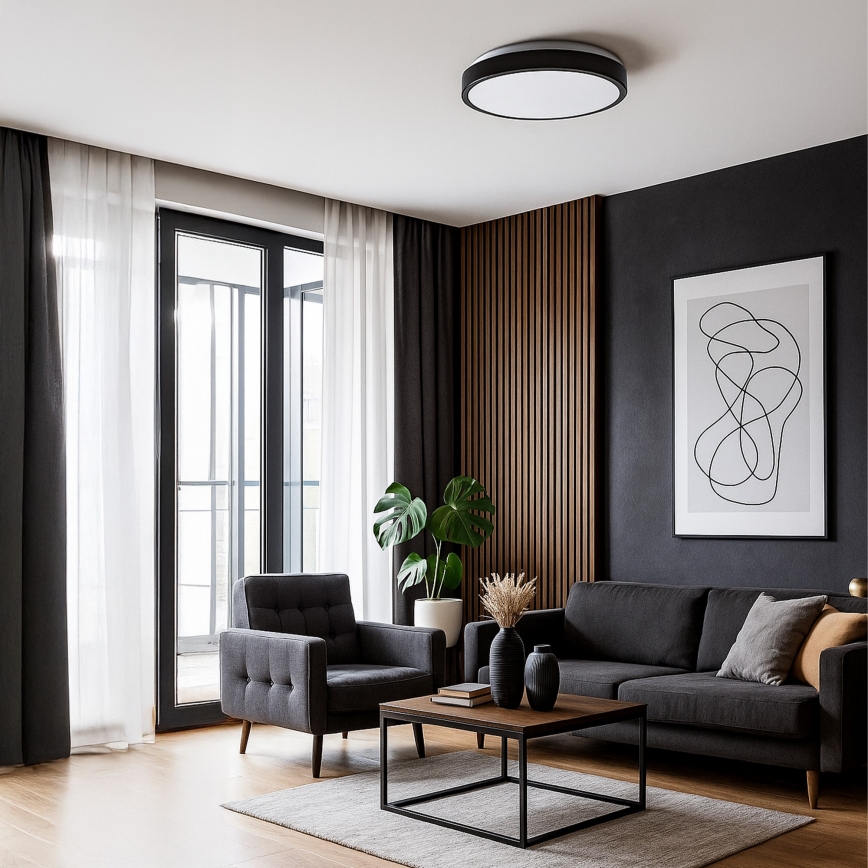 Oprawa sufitowa LED LIBRA LED/24W/230V 4000K śr. 39 cm czarna