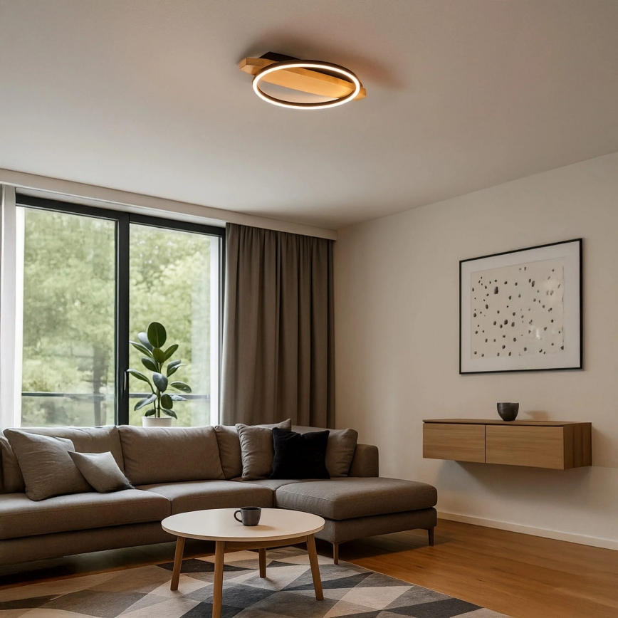 Oprawa sufitowa LED MELISA LED/12W/230V 30x40 cm sosna