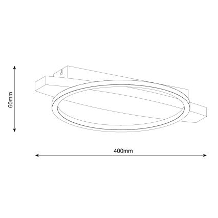 Oprawa sufitowa LED MELISA LED/12W/230V 30x40 cm sosna
