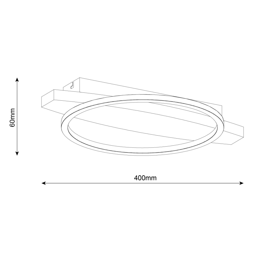 Oprawa sufitowa LED MELISA LED/12W/230V 30x40 cm sosna