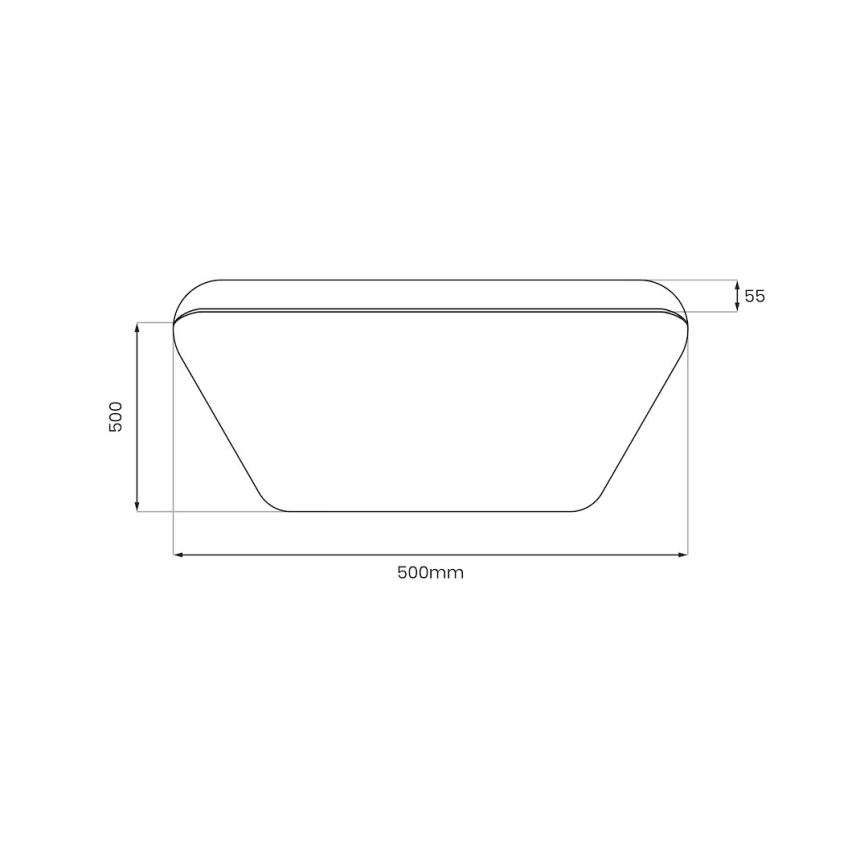 Oprawa sufitowa LED NEMO LED/36W/230V 50x50 cm chrom błyszczący