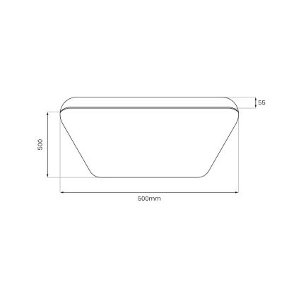 Oprawa sufitowa LED NEMO LED/36W/230V 50x50 cm czarna