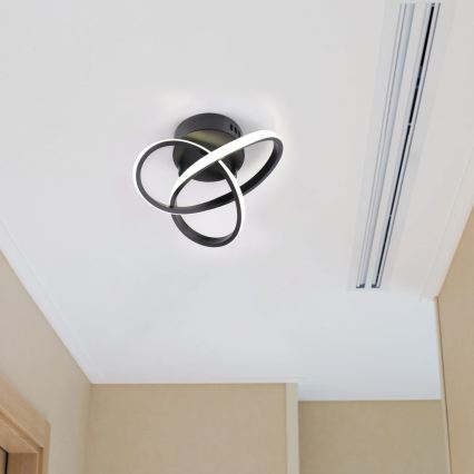 Oprawa sufitowa LED OSKAR LED/15W/230V śr. 25 cm czarna