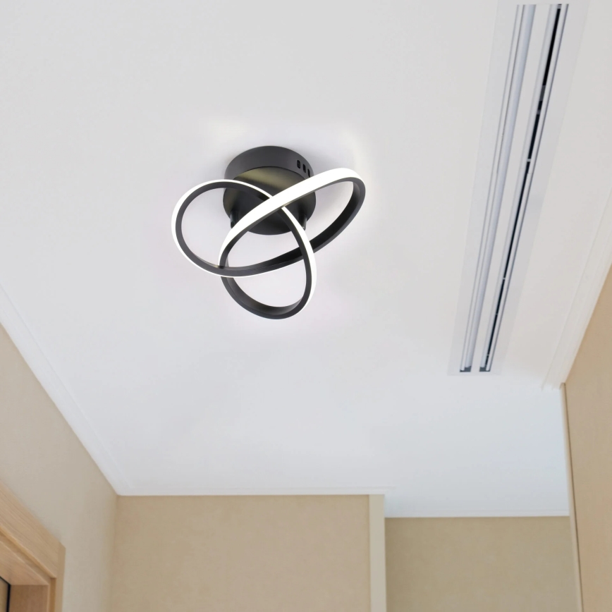 Oprawa sufitowa LED OSKAR LED/15W/230V śr. 25 cm czarna