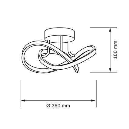 Oprawa sufitowa LED OSKAR LED/15W/230V śr. 25 cm czarna