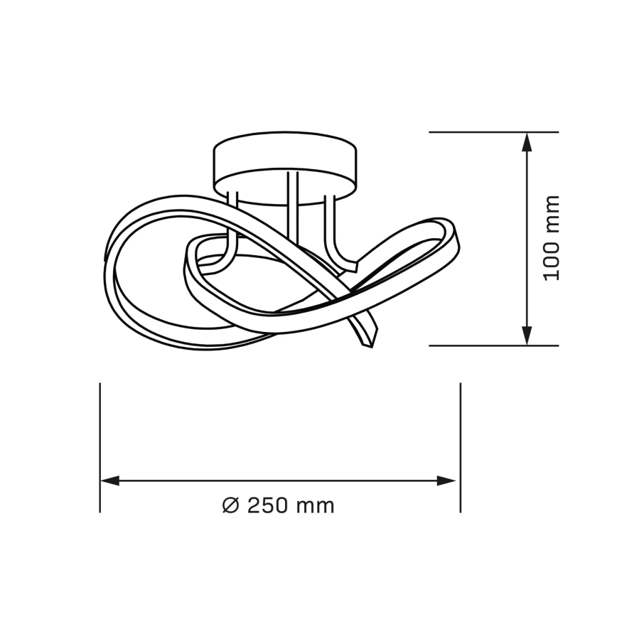 Oprawa sufitowa LED OSKAR LED/15W/230V śr. 25 cm czarna