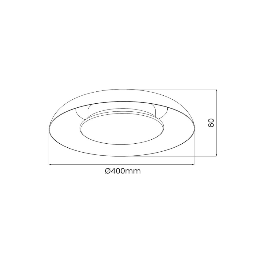 Oprawa sufitowa LED PIATTINO LED/30W/230V 3000/4000/6000K Ø 40 cm czarny/złoty