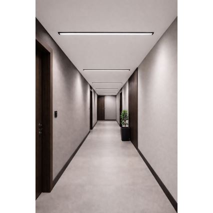Oprawa sufitowa LED REDOM LED/24W/230V 4000K 60 cm czarna