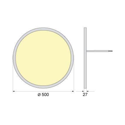 Oprawa sufitowa LED SIMEN LED/40W/230V 4000K IP40 Ø 50 cm biała UGR19
