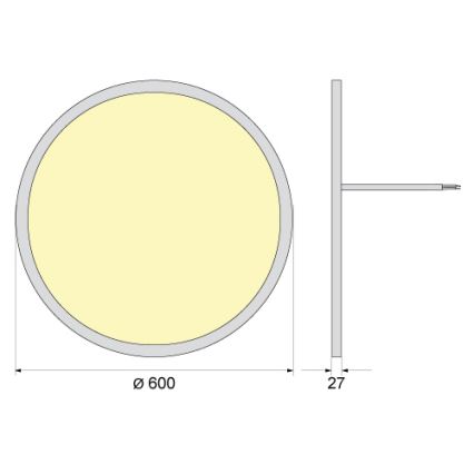 Oprawa sufitowa LED SIMEN LED/50W/230V 4000K IP40 śr. 60 cm biała UGR19