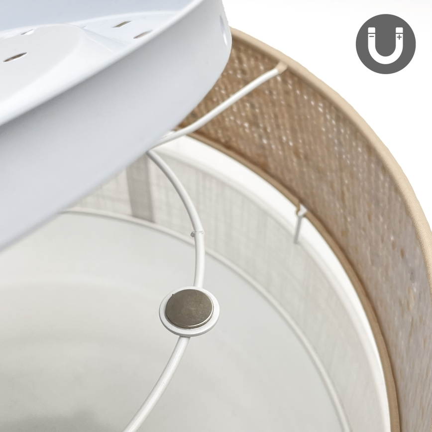 Oprawa sufitowa LED SIRJA BOHO LED/20W/230V 4000K śr. 35 cm beżowy/biały