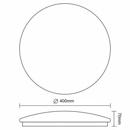 LED Ściemnialna oprawa sufitowa STAR LED/36W/230V 3000-6500K + pilot zdalnego sterowania