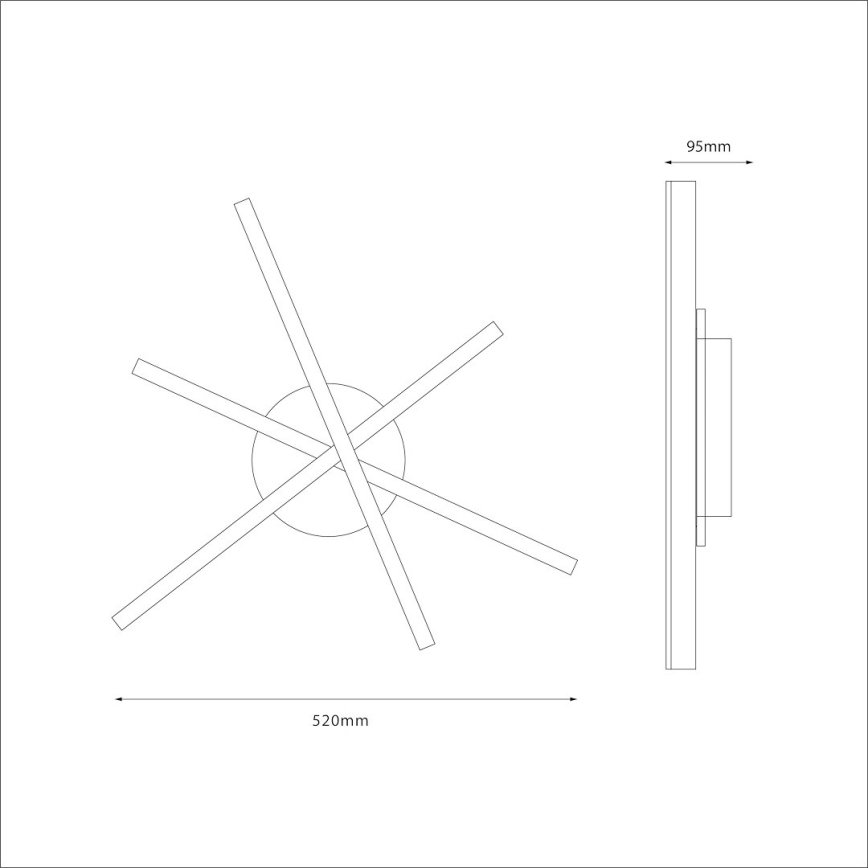 Oprawa sufitowa LED STICK LED/12W/230V czarna