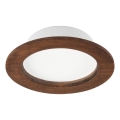 Oprawa sufitowa LED WOODY SPOT LED/12,5W/230V 3000K wiśnia Ø 16 cm