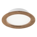 Oprawa sufitowa LED WOODY SPOT LED/16,5W/230V 4000K orzech Ø 18,5 cm
