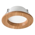 Oprawa sufitowa LED WOODY SPOT LED/5,5W/230V 4000K dąb Ø 10 cm